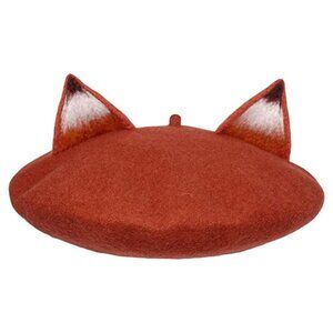 Handmade Nick Fox Ear Beret Adult Size Hat Vintage Painter Wool Cap